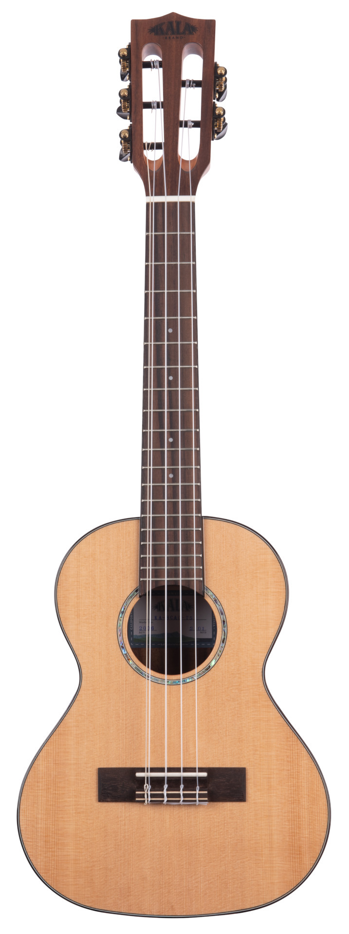 KALA KA-SCAC-T5 - Gloss Solid Cedar Top Acacia 5-String Tenor Ukulele, with Bag (UB-T)