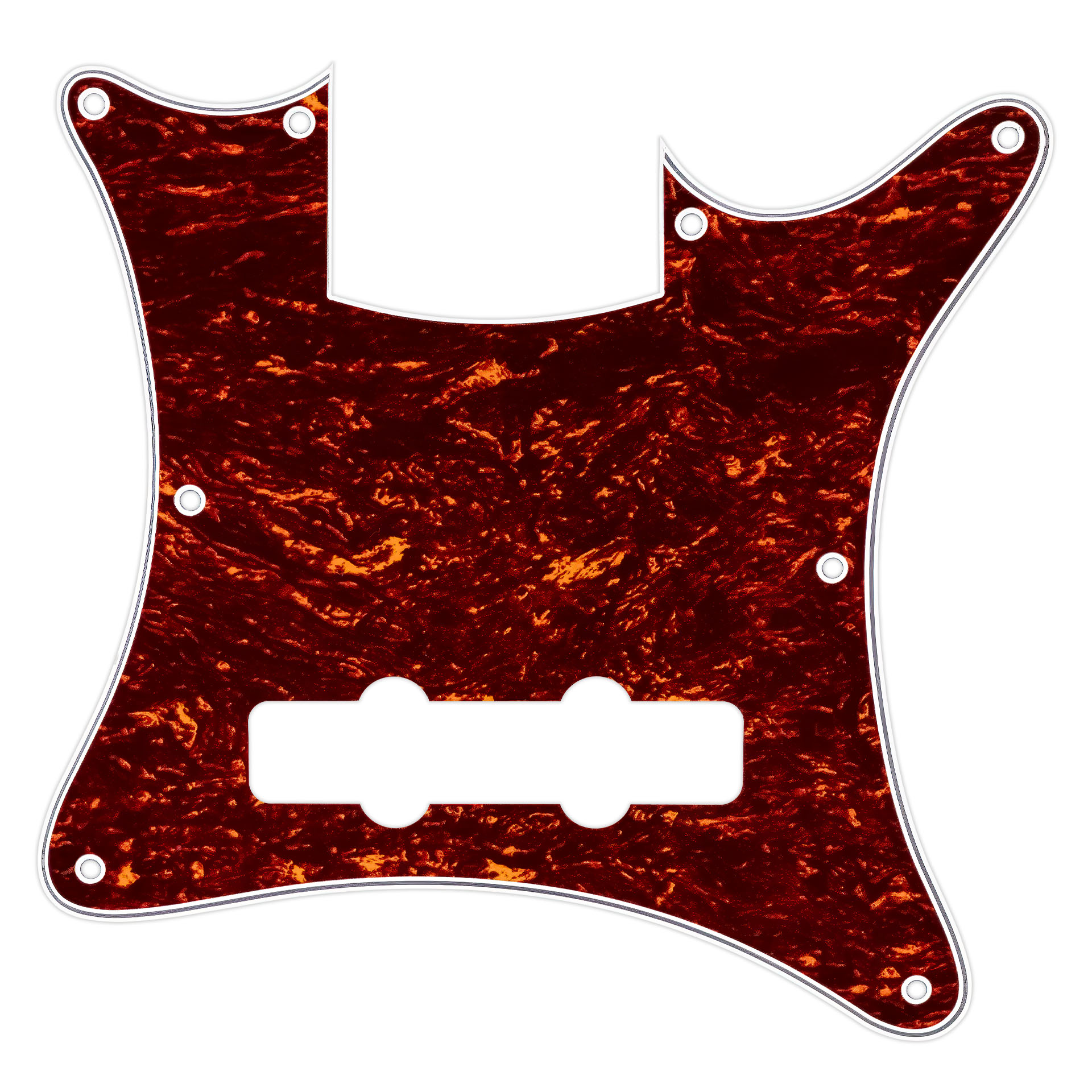 Warwick Parts - Streamer CV Bass Pickguard - 4-String - Tortoise