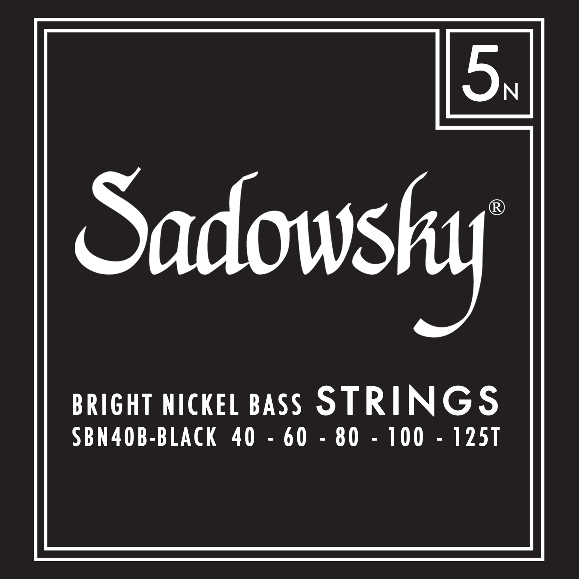 Sadowsky Black Label Bass String Set - 5-String, Nickel, Taperwound, Long Scale (34"), .040-.125