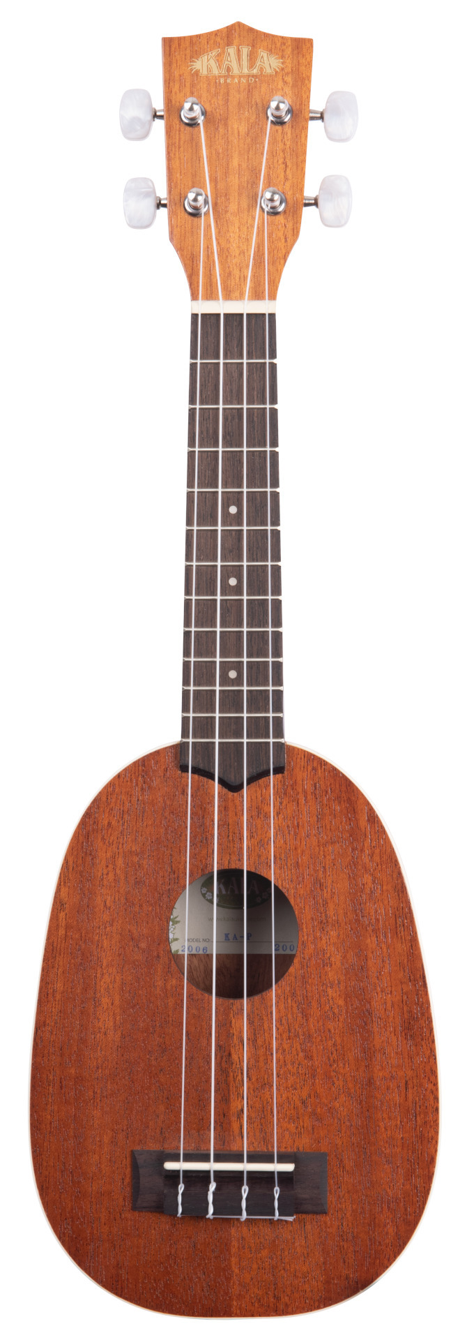 KALA KA-P - Satin Mahogany Soprano Pineapple Ukulele, with Bag (UB-S)
