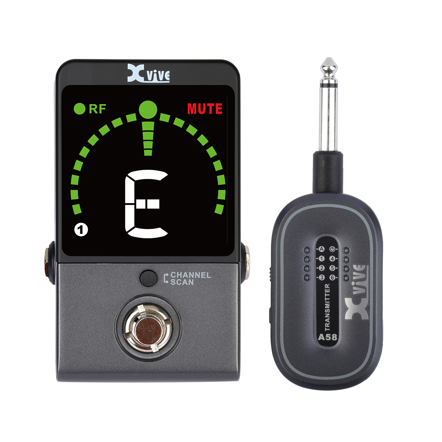 XVive P58 Digital Guitar Pedal Tuner Wireless System, 5.8 GHz