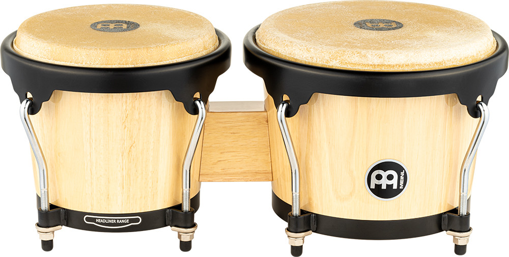 MEINL HB100NT Percussion Headliner Series Wood Bongo 6 3/4" Macho & 8" Hembra - Natural