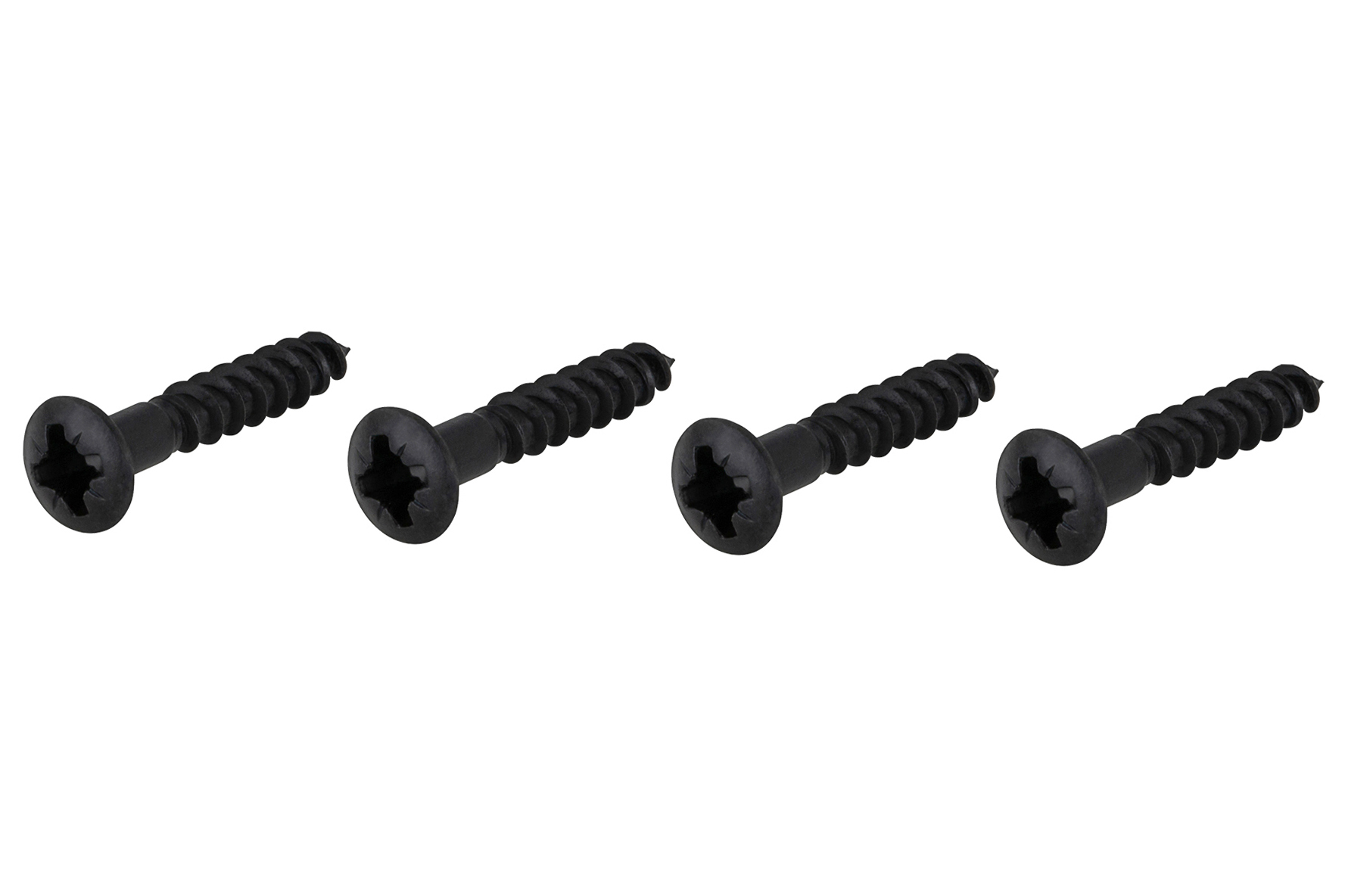 Framus & Warwick Parts - Countersunk Bridge Screw, 3.5 mm x 20 mm, 4 pcs. - Black