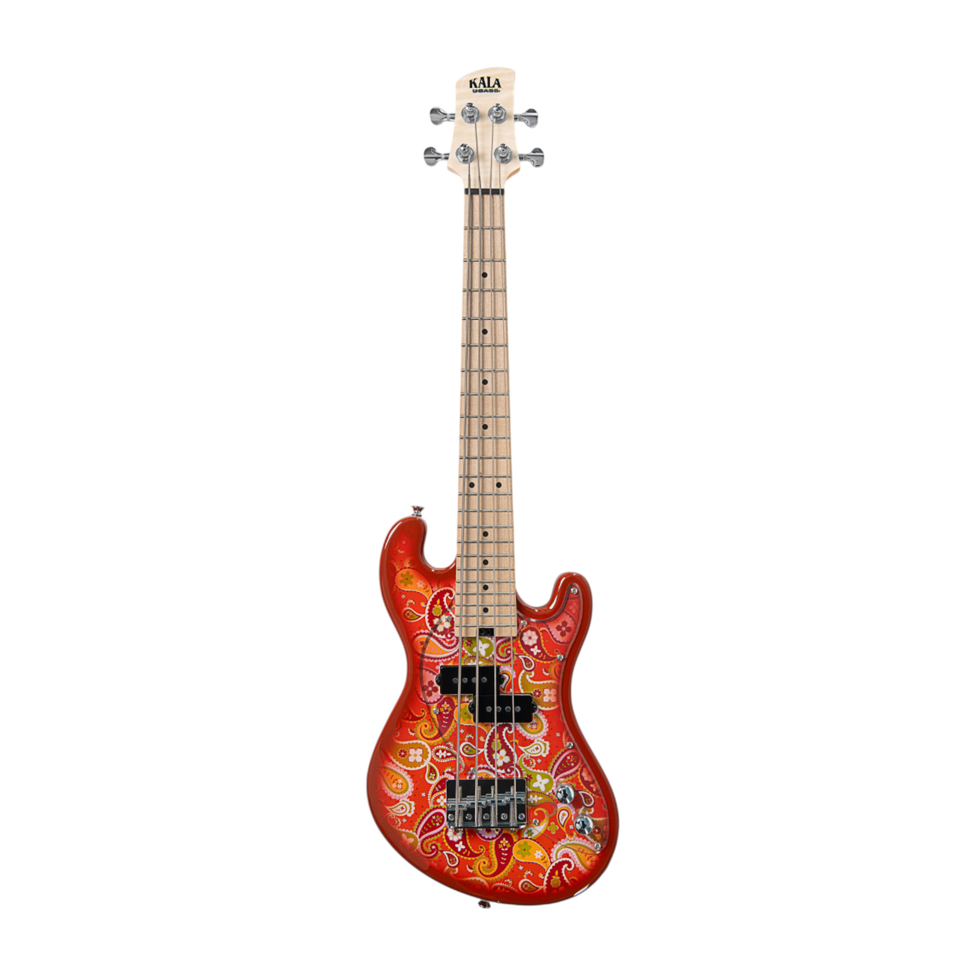 U-Bass Solid Body 4-String, Fretted - Paisley Orange Burst with Bag