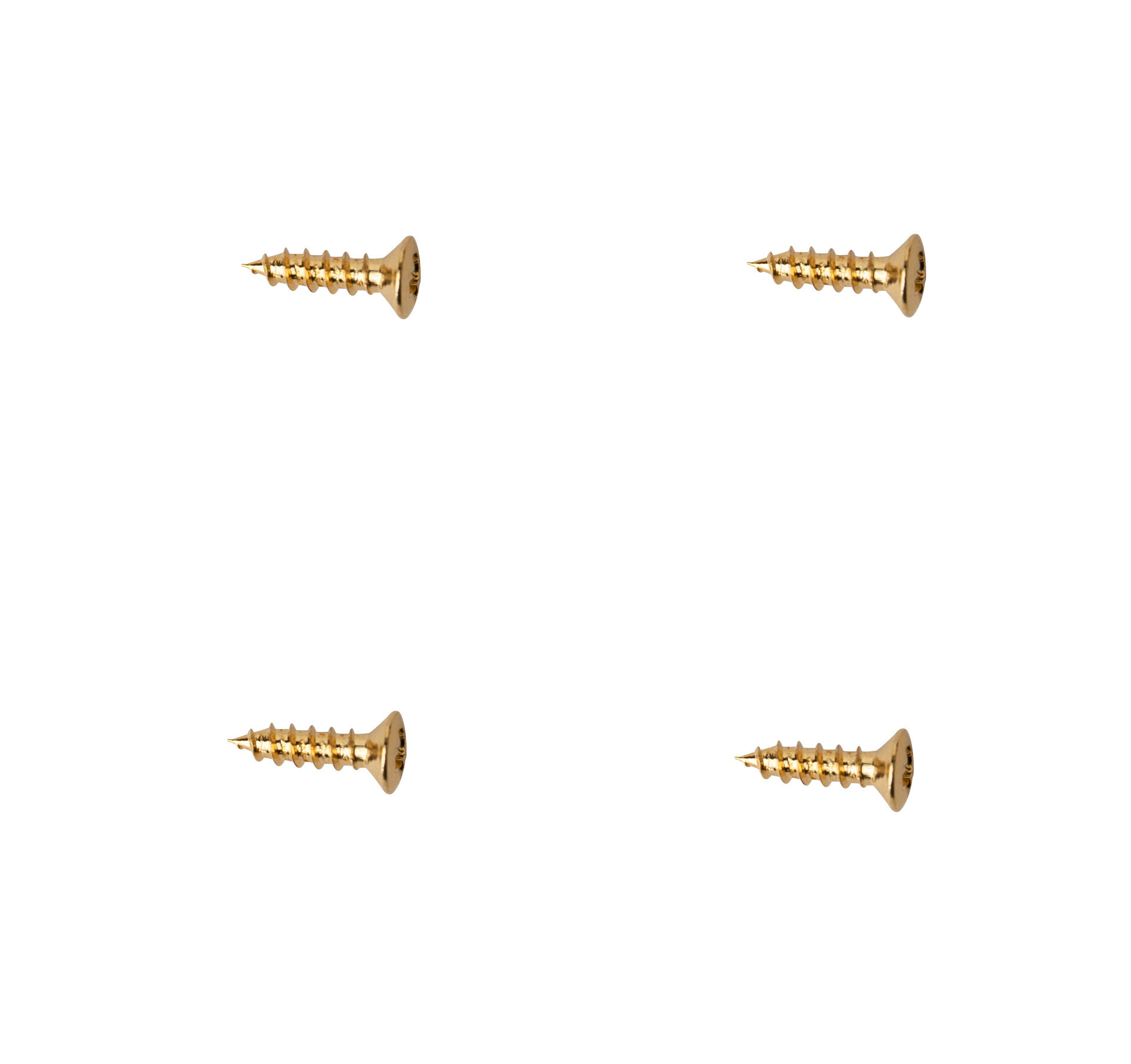 Framus & Warwick Parts - Countersunk Screw for Jack Plates & Pickguards, 3 x 12 mm, 4 pcs. - Gold