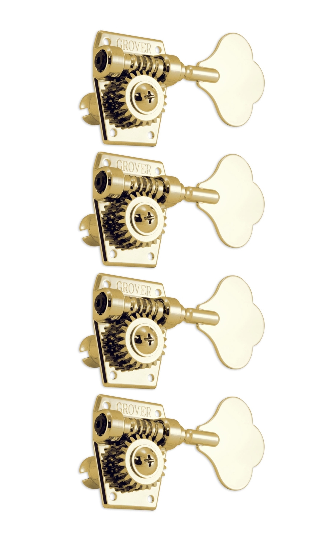 Grover 142G4 Vintage Bass Machines - Bass Machine Heads, 4-in-Line, Bass Side (Left) - Gold