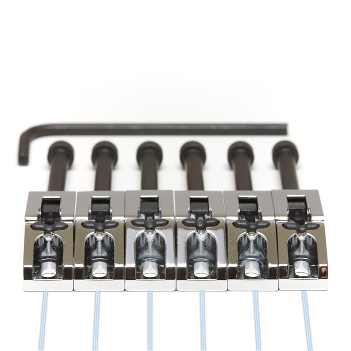 Ghost PN-0080-C6 - Floyd Rose Style Saddle Pickups, 6-String - Chrome