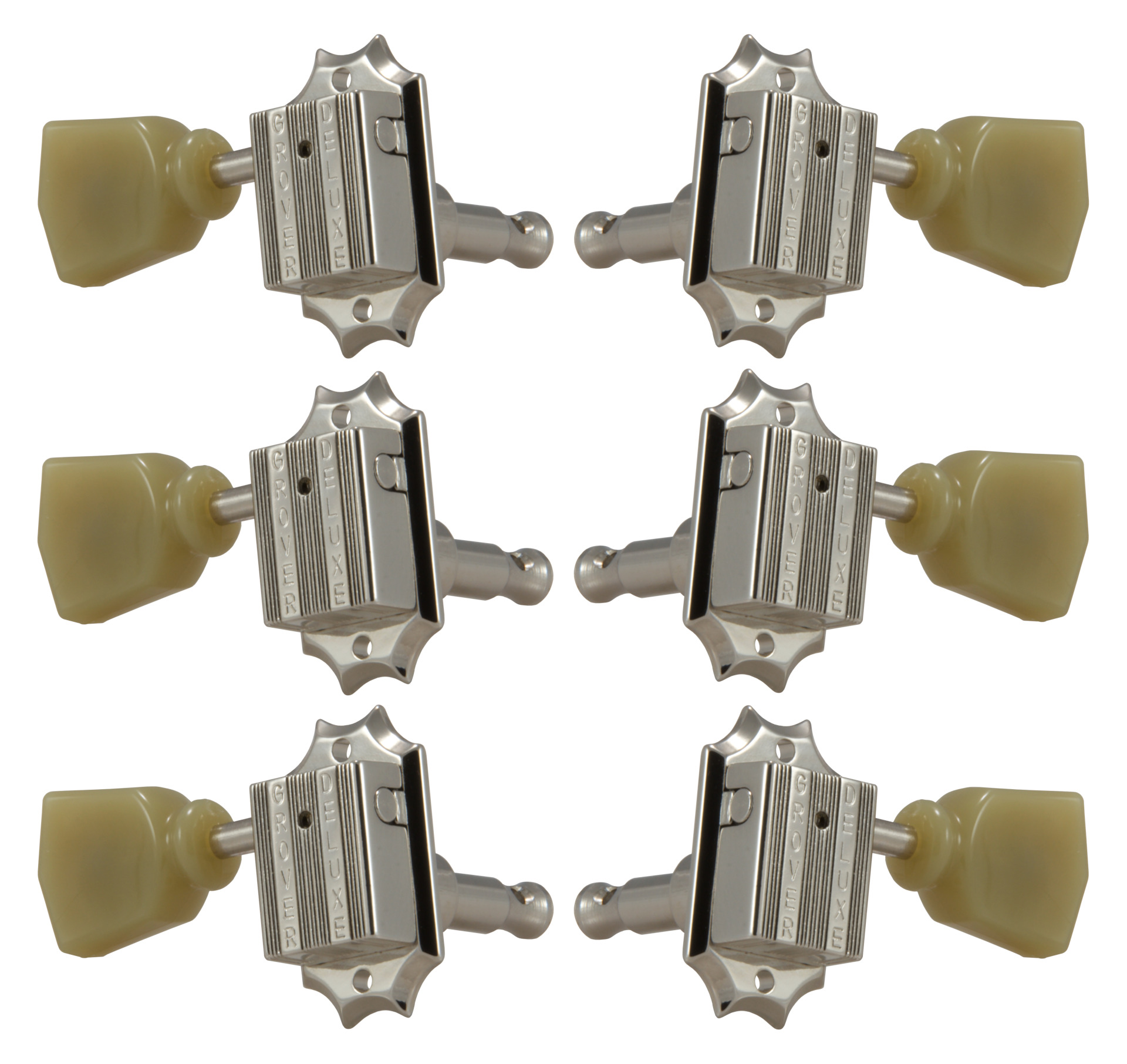 Grover 135N Vintage Guitar Machines - Guitar Machine Heads, 3 + 3 - Nickel