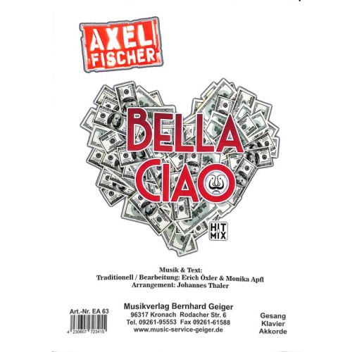 Bella Ciao - Axel Fischer - Noten Einzelausgabe