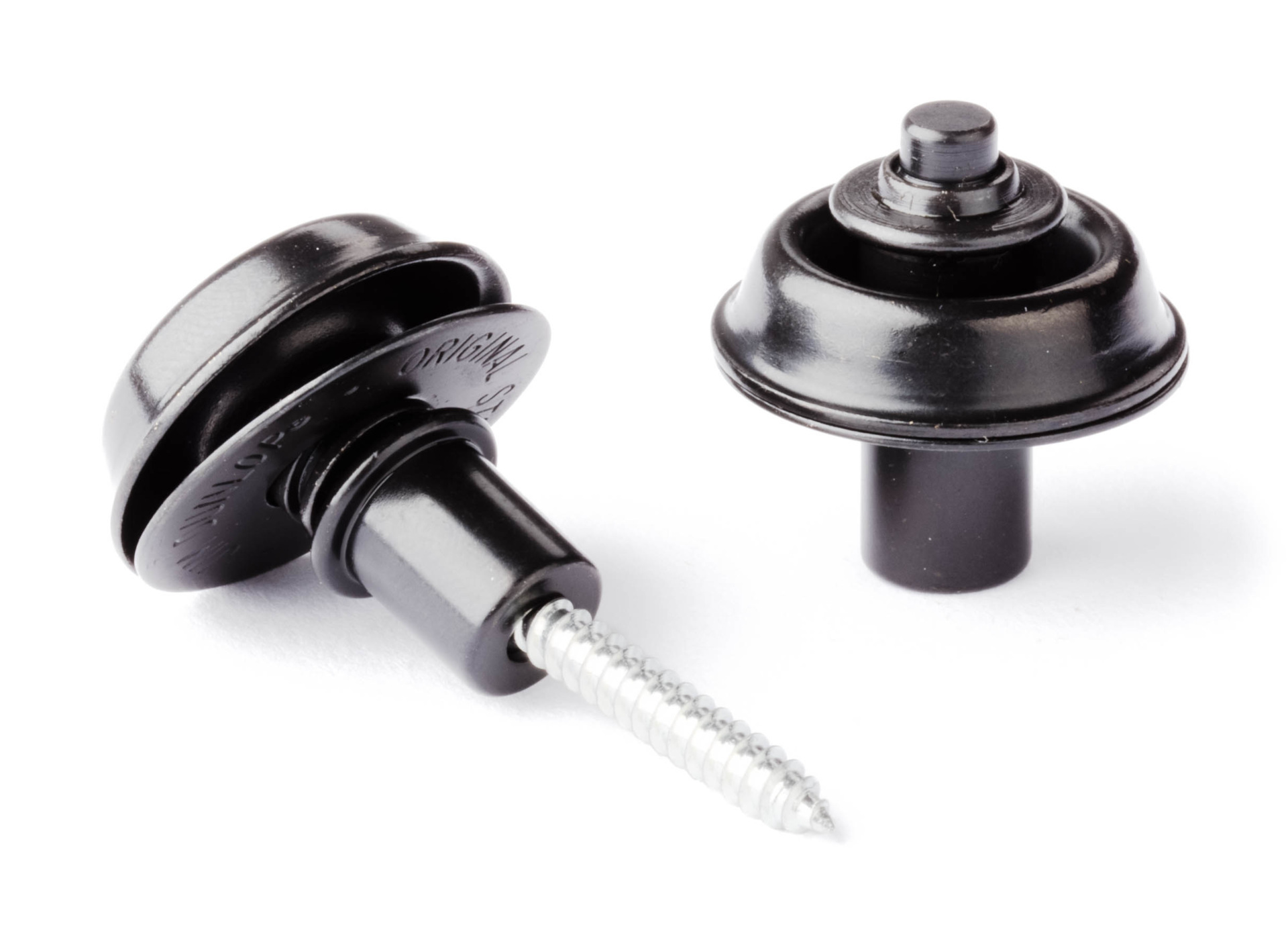 Dunlop Straplok Strap Retainers - Flush Mount (SLS1403BK) - Black Oxide