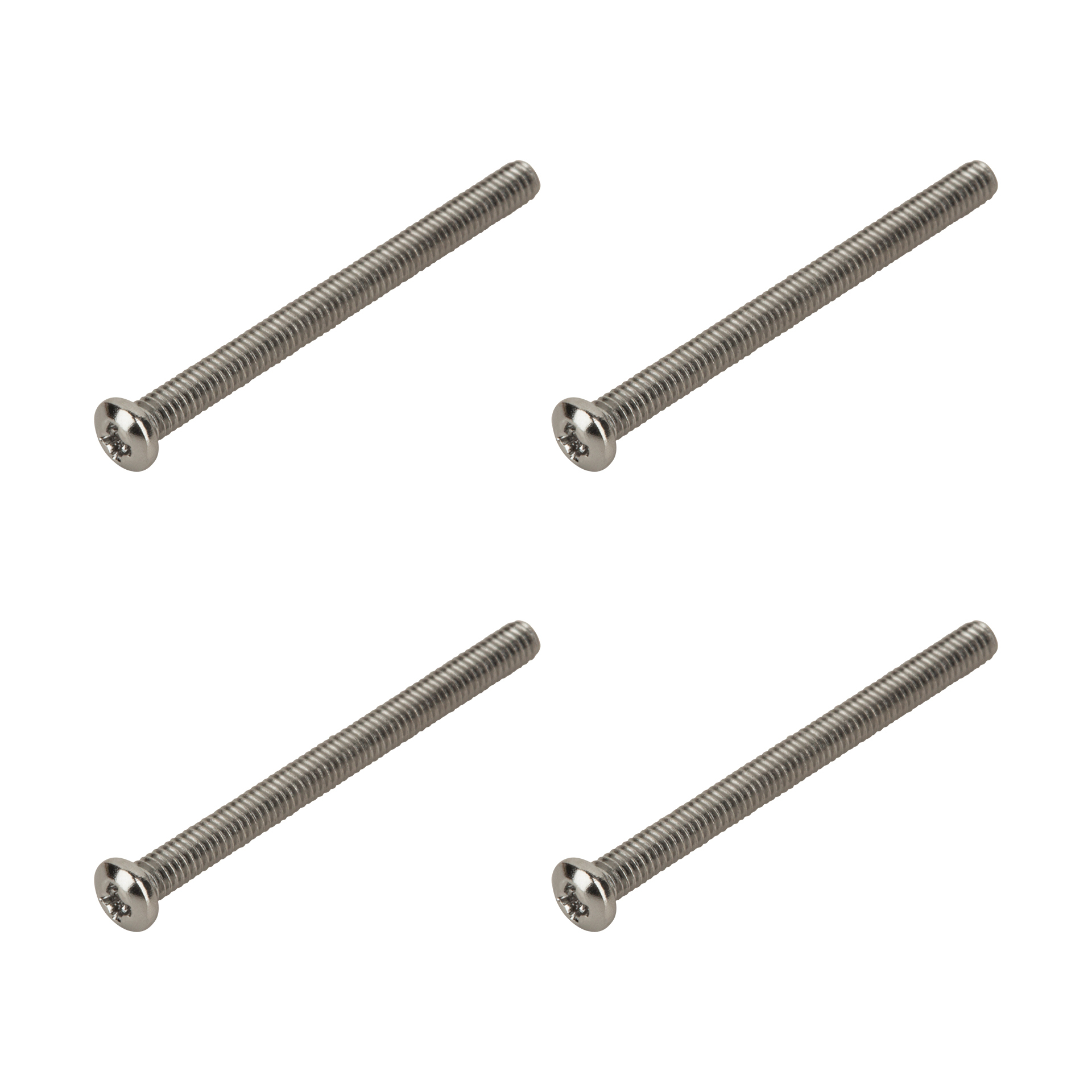 Framus & Warwick Parts - Screw for Pickup Mounting, M2.5 x 30 mm, 4 mm Head, 4 pcs., Stainless Steel