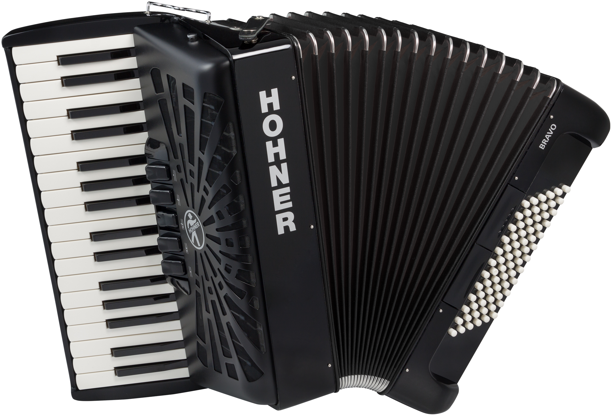 HOHNER Akkordeon Bravo III 72 Schwarz Silent Key