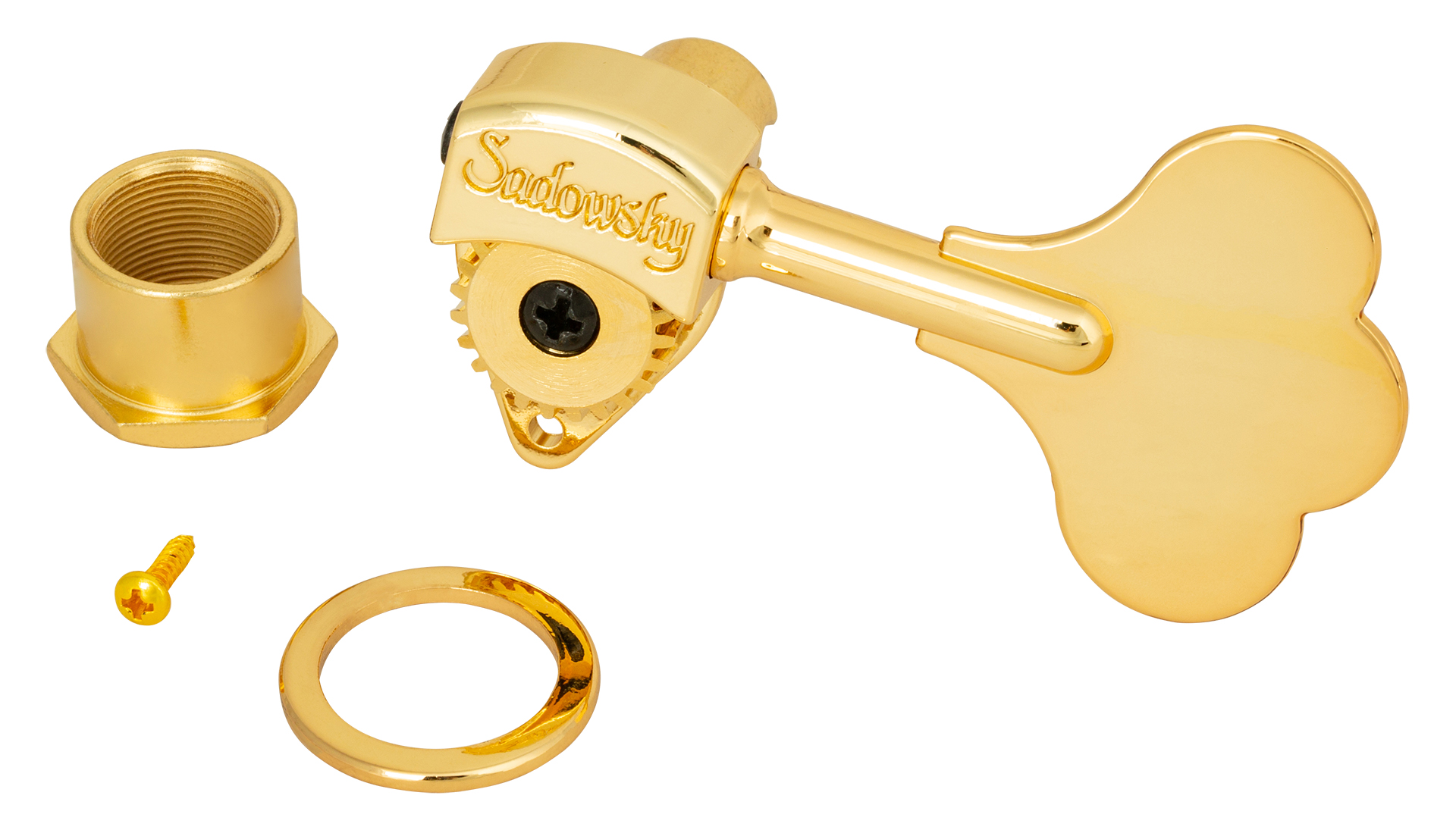 Sadowsky Parts - Light Bass Machine Head with Open Gear, Left (Bass) Side - Gold