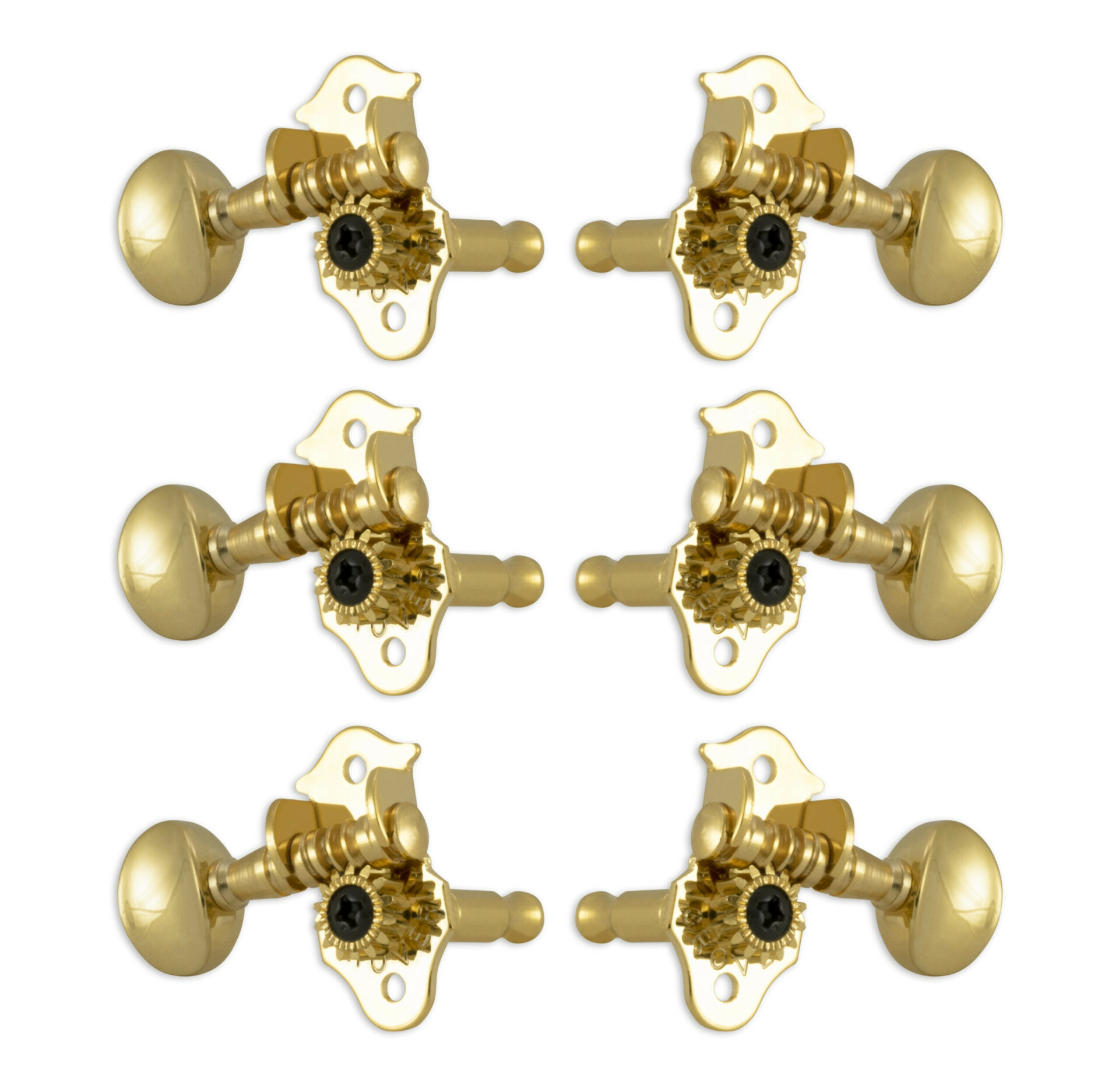 Grover V98G Sta-Tite Machine Head, Vertical - Guitar Machine Heads, 3 + 3 - Gold