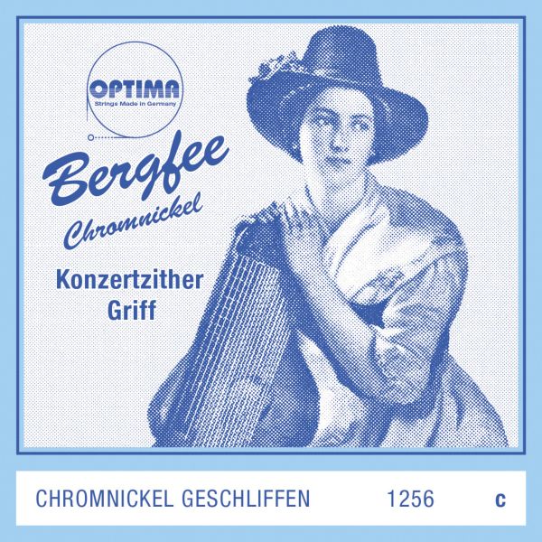 Bergfee Optima Zither-Saiten Griffsaite c Chromnickel geschliffen 1256 verlängert