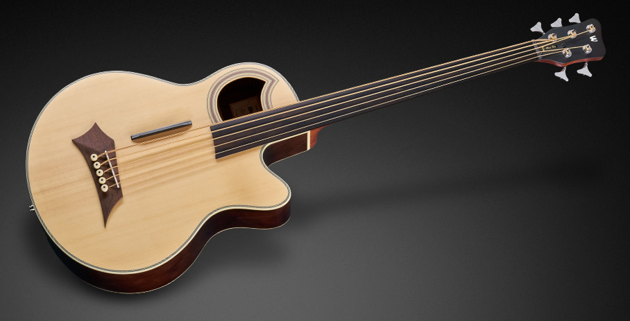 Warwick RockBass Alien Deluxe, 5-String, Fretless - Natural Transparent Satin