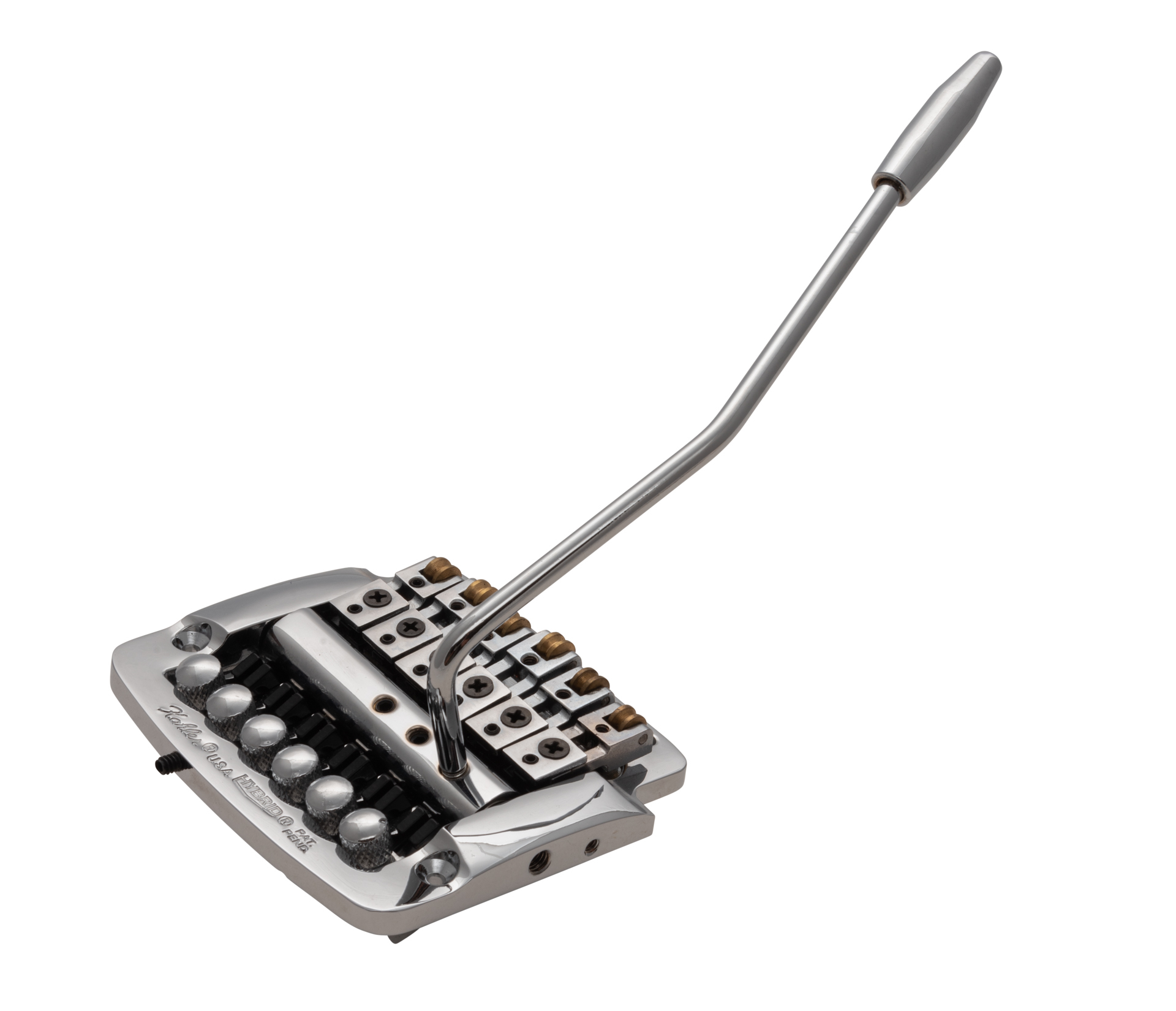 Kahler 7300 - Hybrid Flat Mount Guitar Tremolo (Brass Cam / Brass Saddles) - Chrome