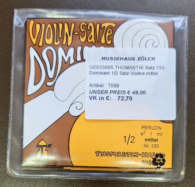 THOMASTIK Satz 130 DOMINANT Violin Saiten Satz 1/2 medium