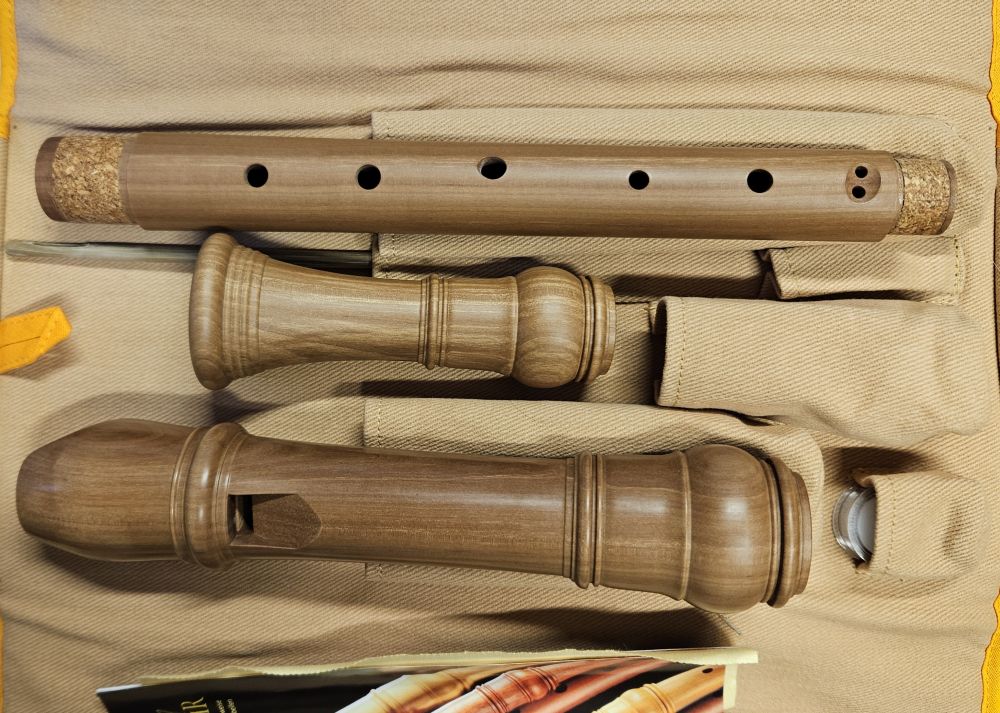 FEHR 433BI-FEH Tenor Blockflöte, Modell III, 3-tlg. Birnbaum
