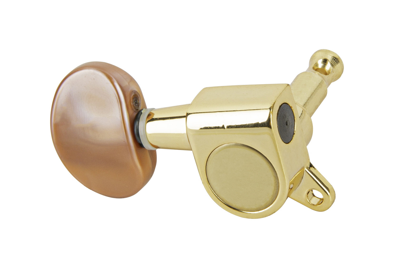 Kala Spare Parts - Machine Head, Closed Gear, Pink Knob, Right - Gold