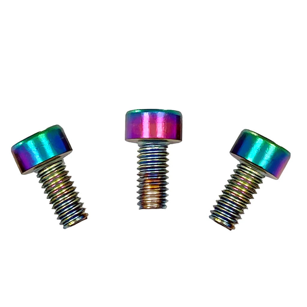 Floyd Rose FRNCSBCP - Color Stainless Steel Nut Clamping Screws (3 pcs), Burnt Chrome