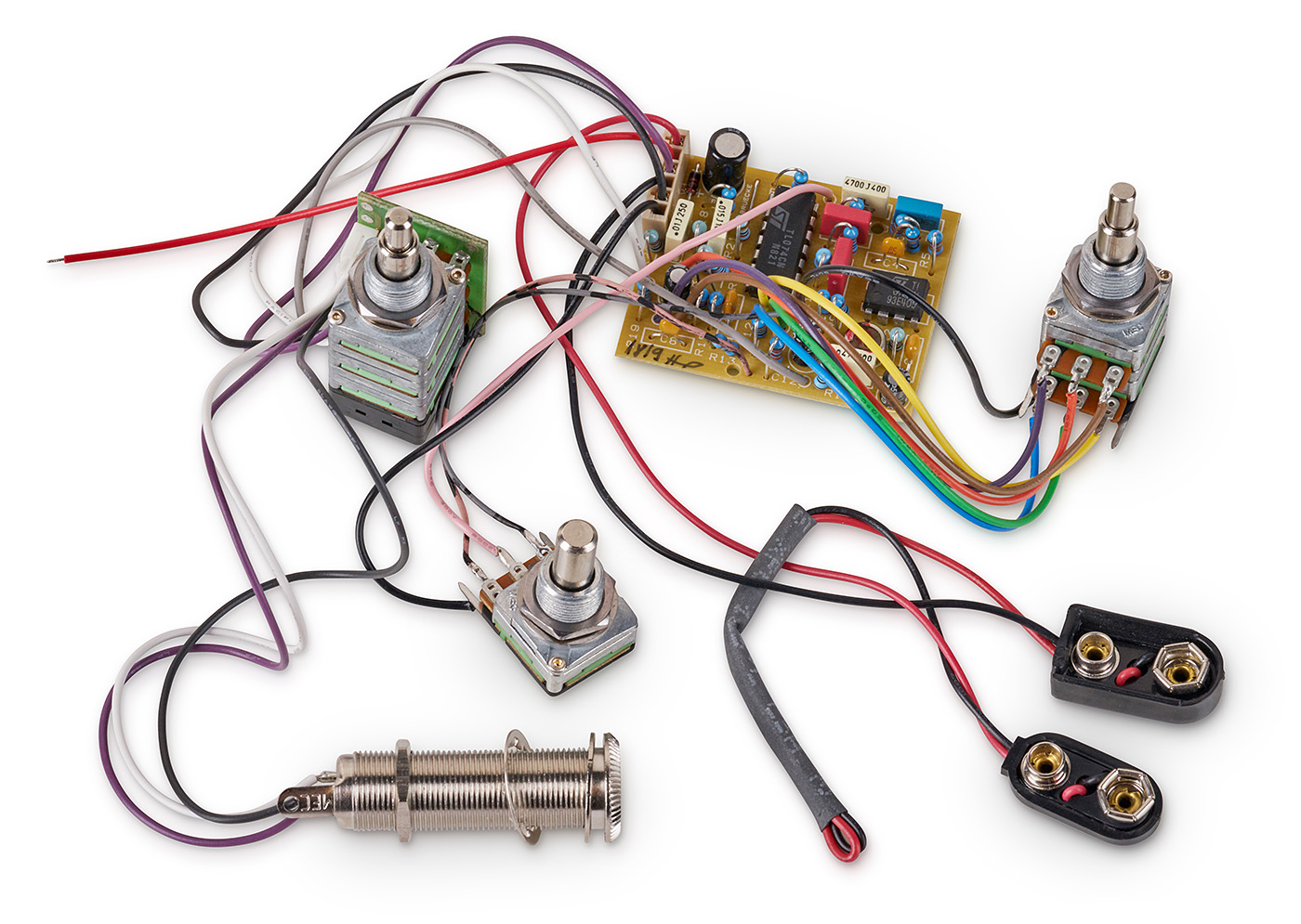 MEC Active BEC 3 Electronics for Active Pickups (Vol+Bal PP / T+B / M), 18 V - Lefthand