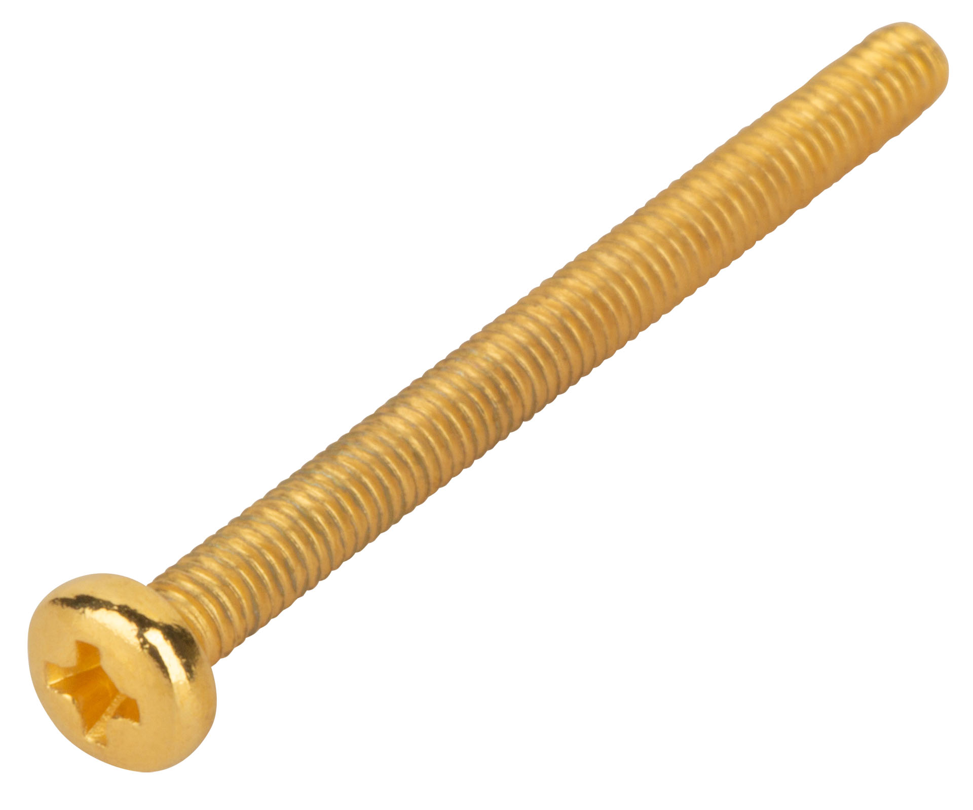 Framus & Warwick Parts - Screw for Pickup Mounting, M2.5 x 30 mm, 5 mm Head, 4 pcs., Gold