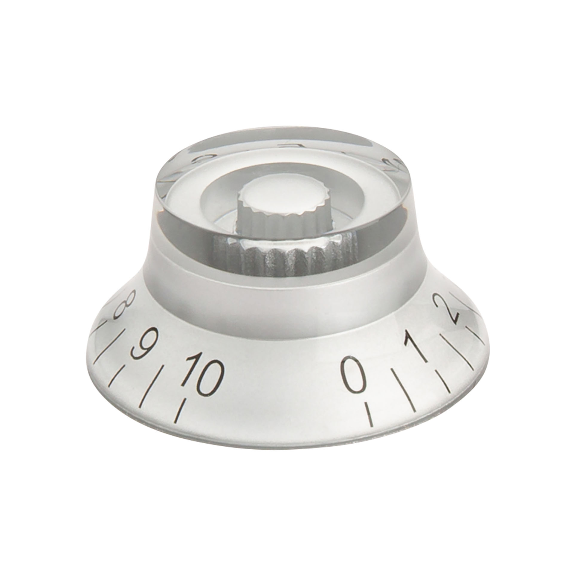 Framus & Warwick Parts - Vintage LP Style Potentiometer Knob - Silver / White, 2pcs.