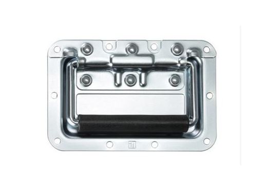 HALL 34082 Klappgriff mittel gefedert in Einbauschale 8 mm tief