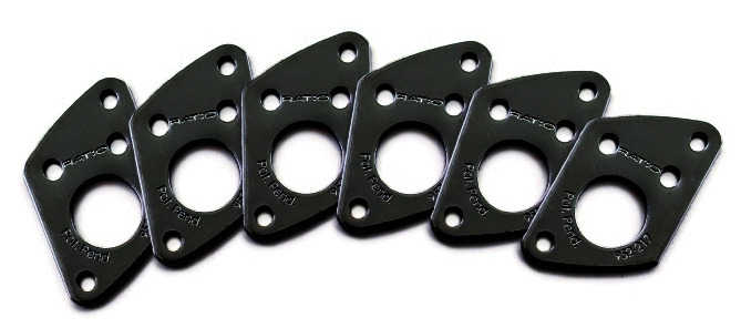 Graph Tech PRT-952-217-B0 Ratio InvisoMatch Mounting Plates, F-Style Screw Hole (6 pcs.) - Black