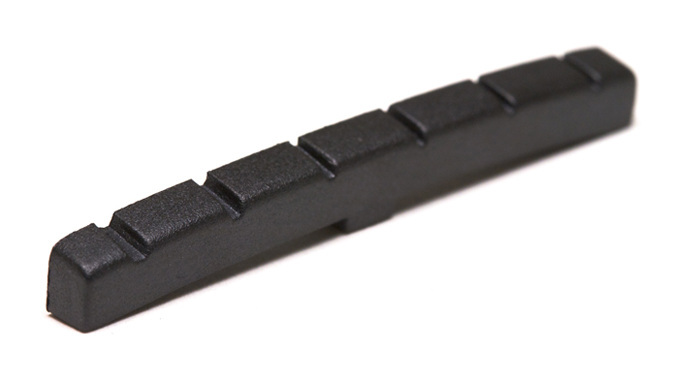 Black TUSQ XL PT-5000-L0 - Slotted Guitar Nut - Electric, F-Style, Curved / Flat, Lefthand
