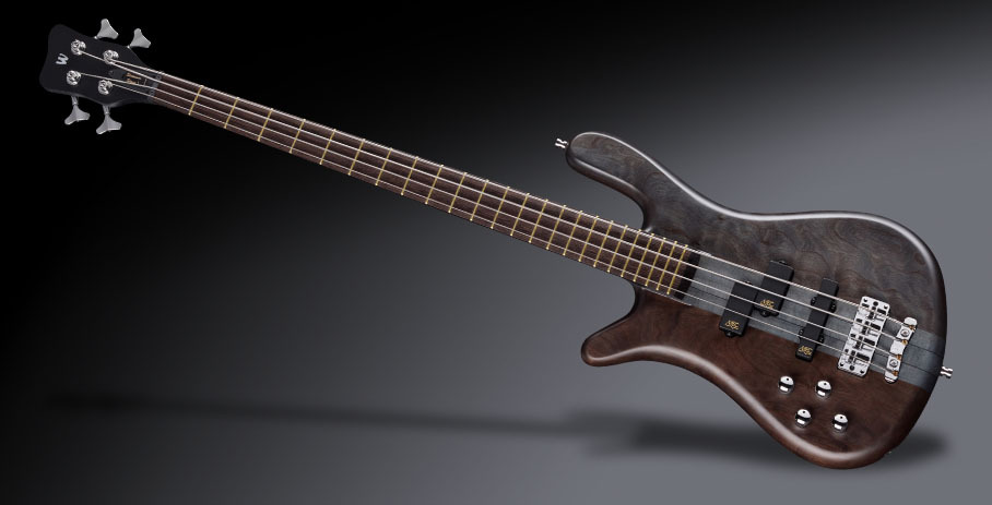 Warwick Teambuilt Pro Series Streamer Stage I, Lefthand, 4-String - Nirvana Black Transparent Satin