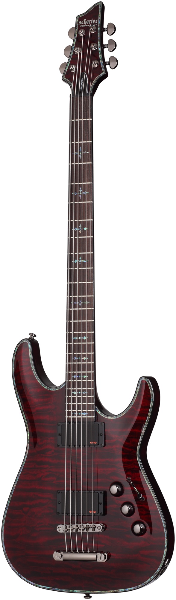 SCHECTER E-Gitarre Hellraiser C VI Baritone, Black Cherry