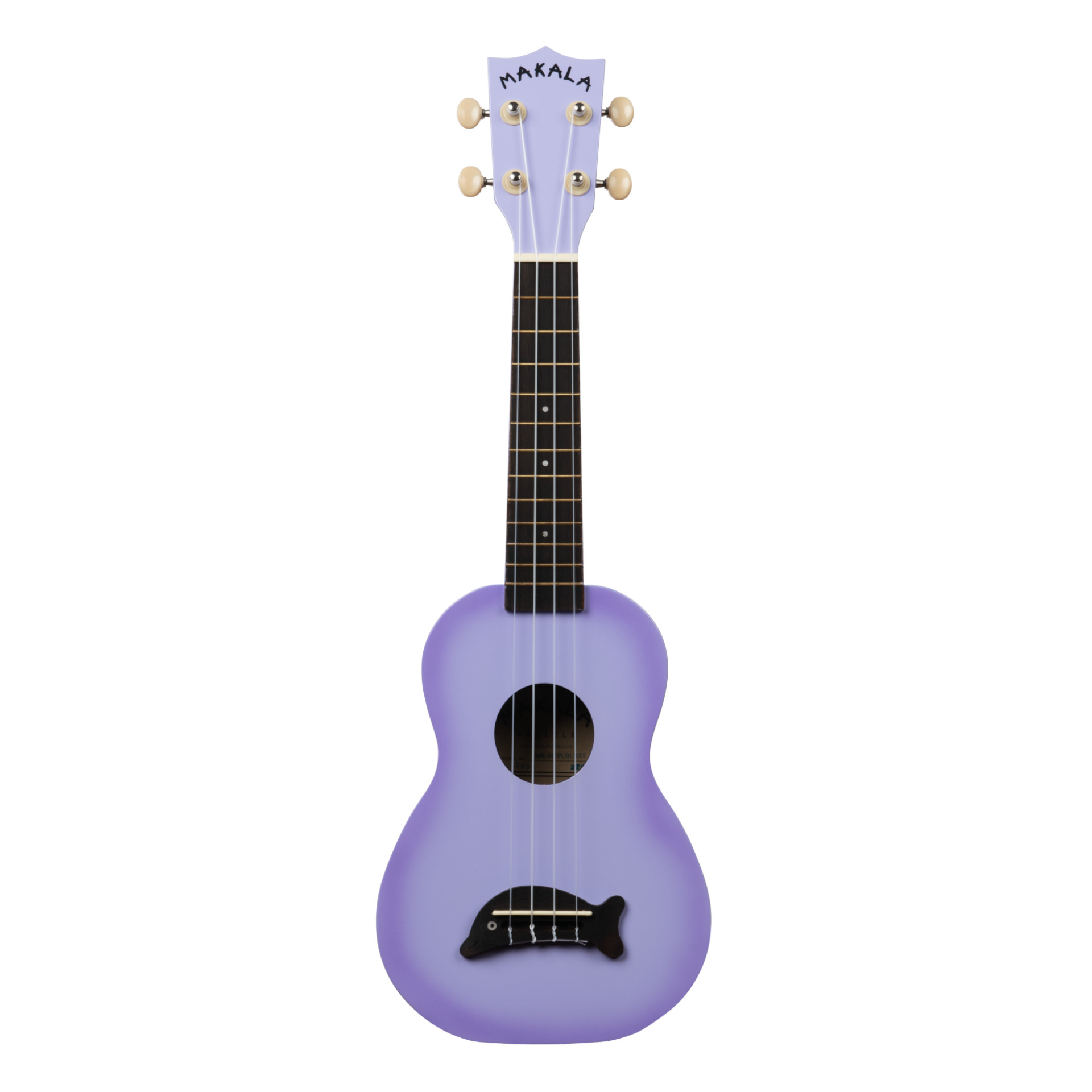 Makala Dolphin MK-SD-PLBURST - Purple Burst Soprano Dolphin Ukulele, with Tote Bag