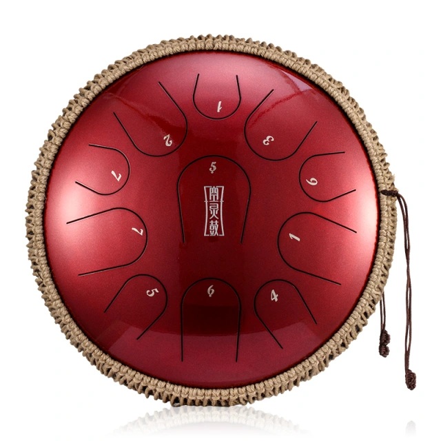 U-Turn Premium Steel Tongue Drum 14" 11 Töne - Jewel Red