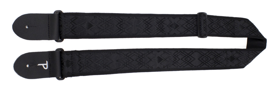 Perri's 6542 Jacquard Gurt, black satin diamond