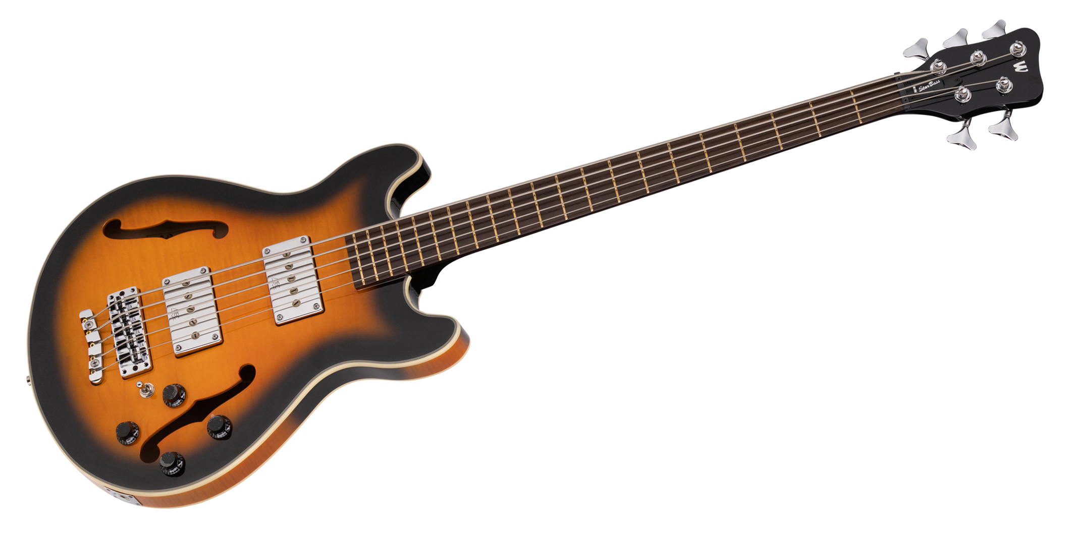 Warwick RockBass Star Bass, 5-String - Vintage Sunburst Transparent High Polish