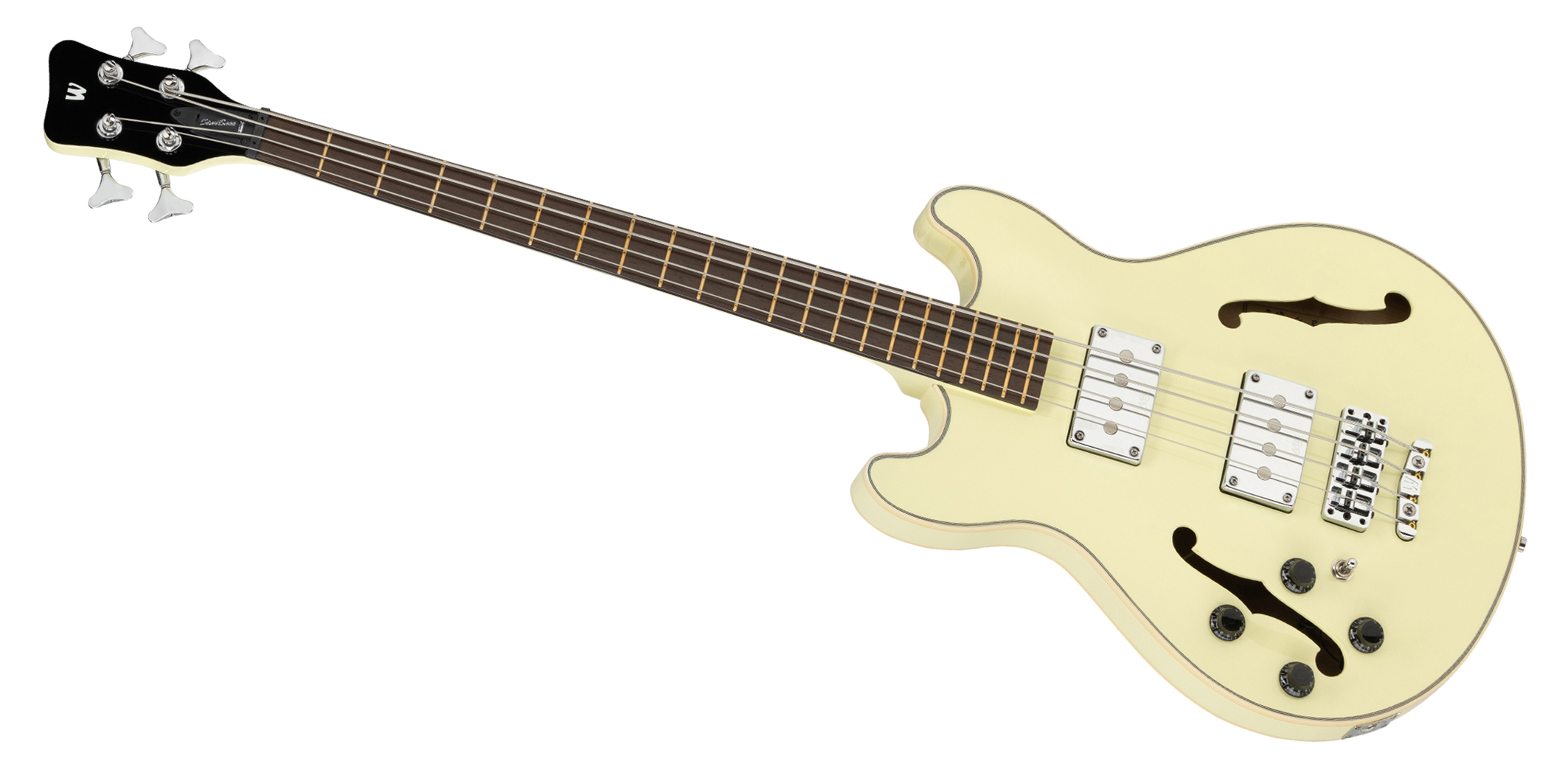 Warwick RockBass Star Bass, Lefthand, 4-String - Solid Creme White High Polish