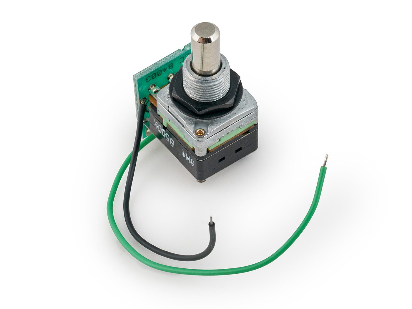 MEC Volume Potentiometer Module, B500K, Push/Pull, DPDT, Solid Shaft, with Connection Cables