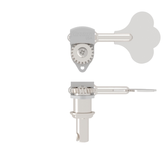 Hipshot HB6 - Ultralite Bass Machine Head, 3/8" Post, Clover Leaf Key, Bass Side - Chrome