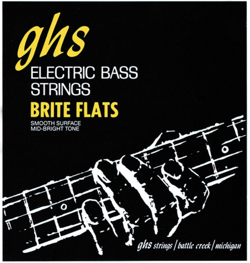 GHS Brite Flats - 3065 - Bass String Set, 4-String, Regular, .049-.108, Medium Scale