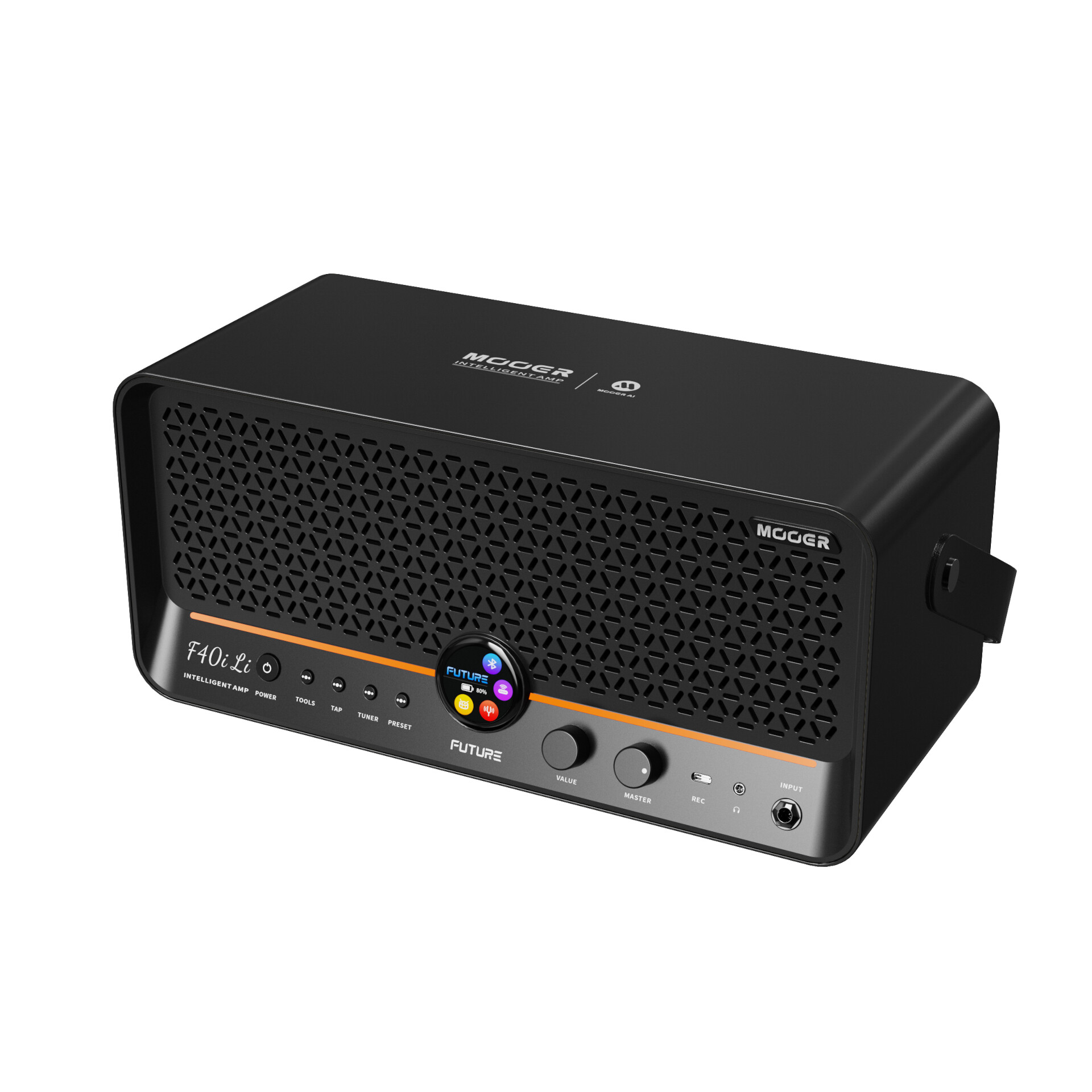 Mooer F40i Li - Multi-Effects & Modeling Guitar Combo, 40 Watt, with Battery - Phantom Black