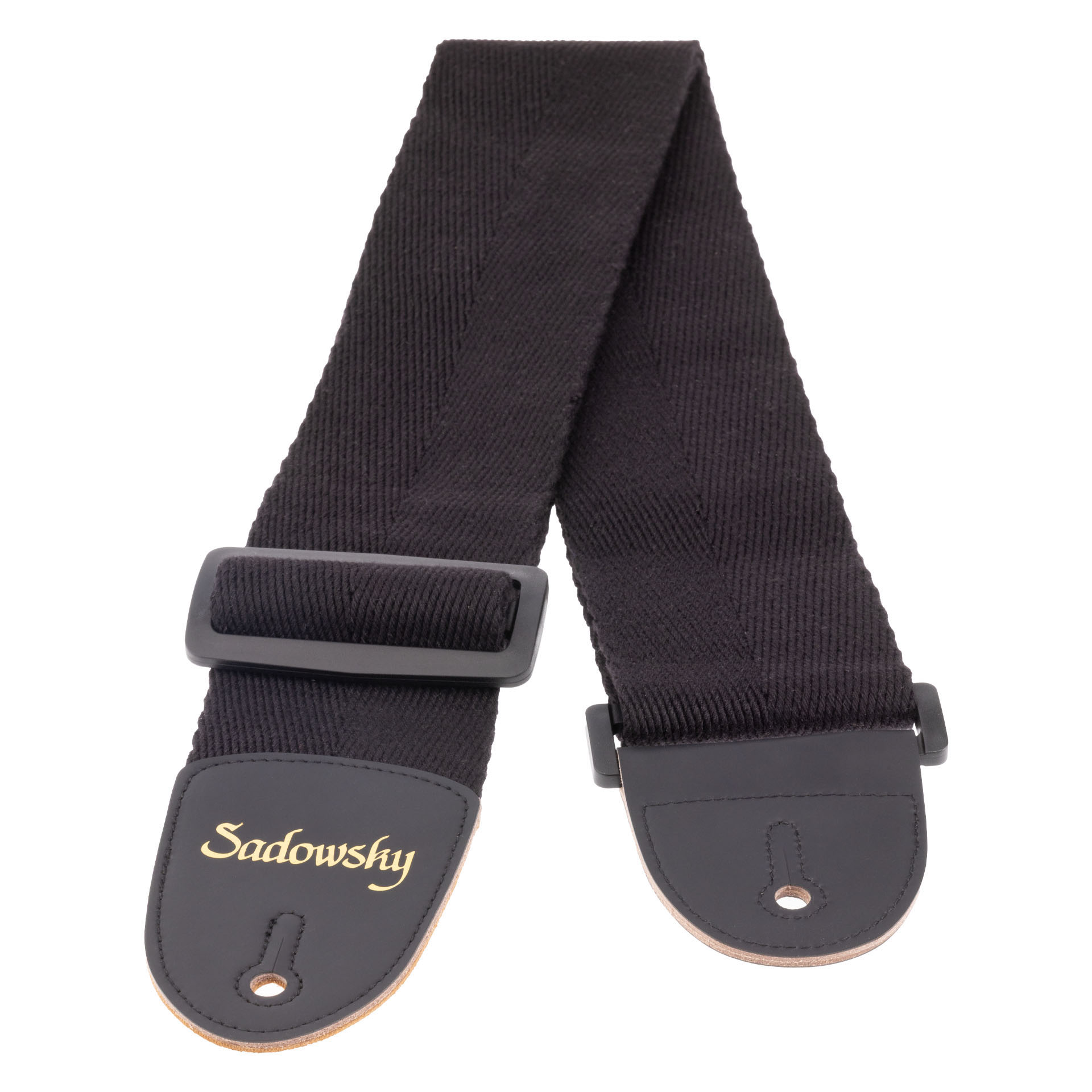 Sadowsky Non-Slip Cotton Bass Strap - Black, 75 mm Width