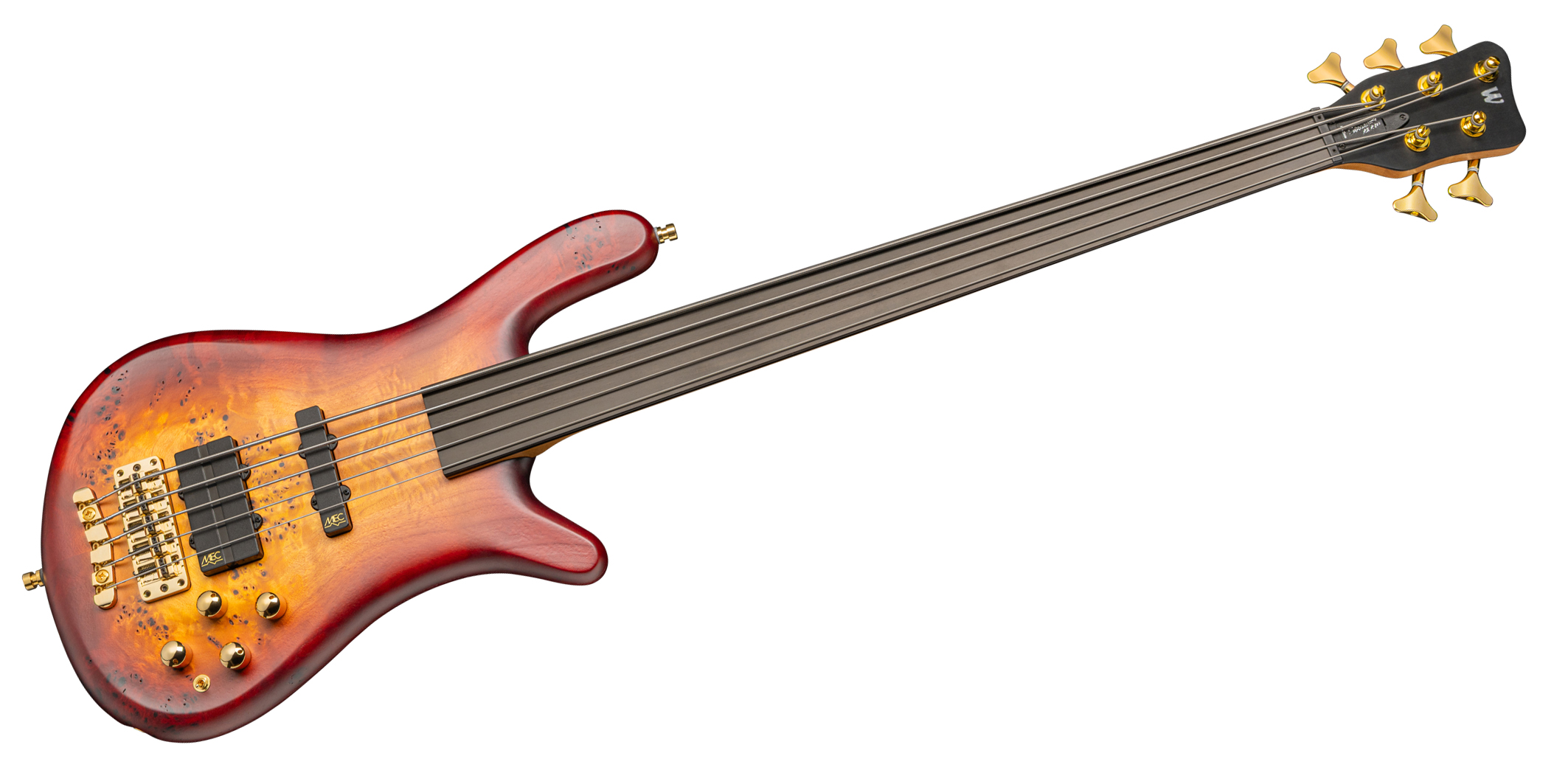 Warwick Teambuilt Streamer LX, Limited Edition 2025, 5-string, Fretless - Honey Sunset Burst Natural in Transparent Satin Finish