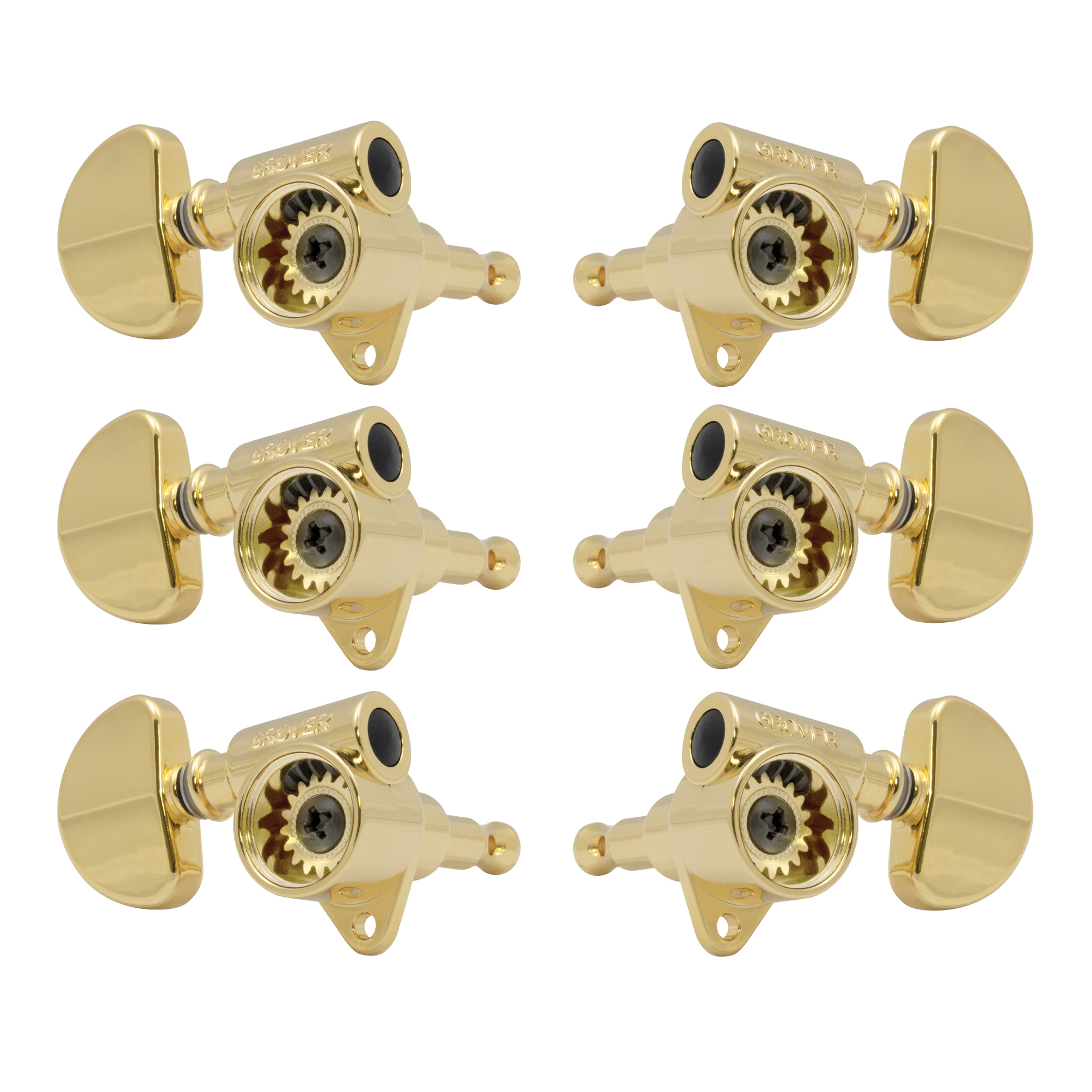 Grover 102SVG Skeleton View Rotomatics - Guitar Machine Heads, 3 + 3 - Gold