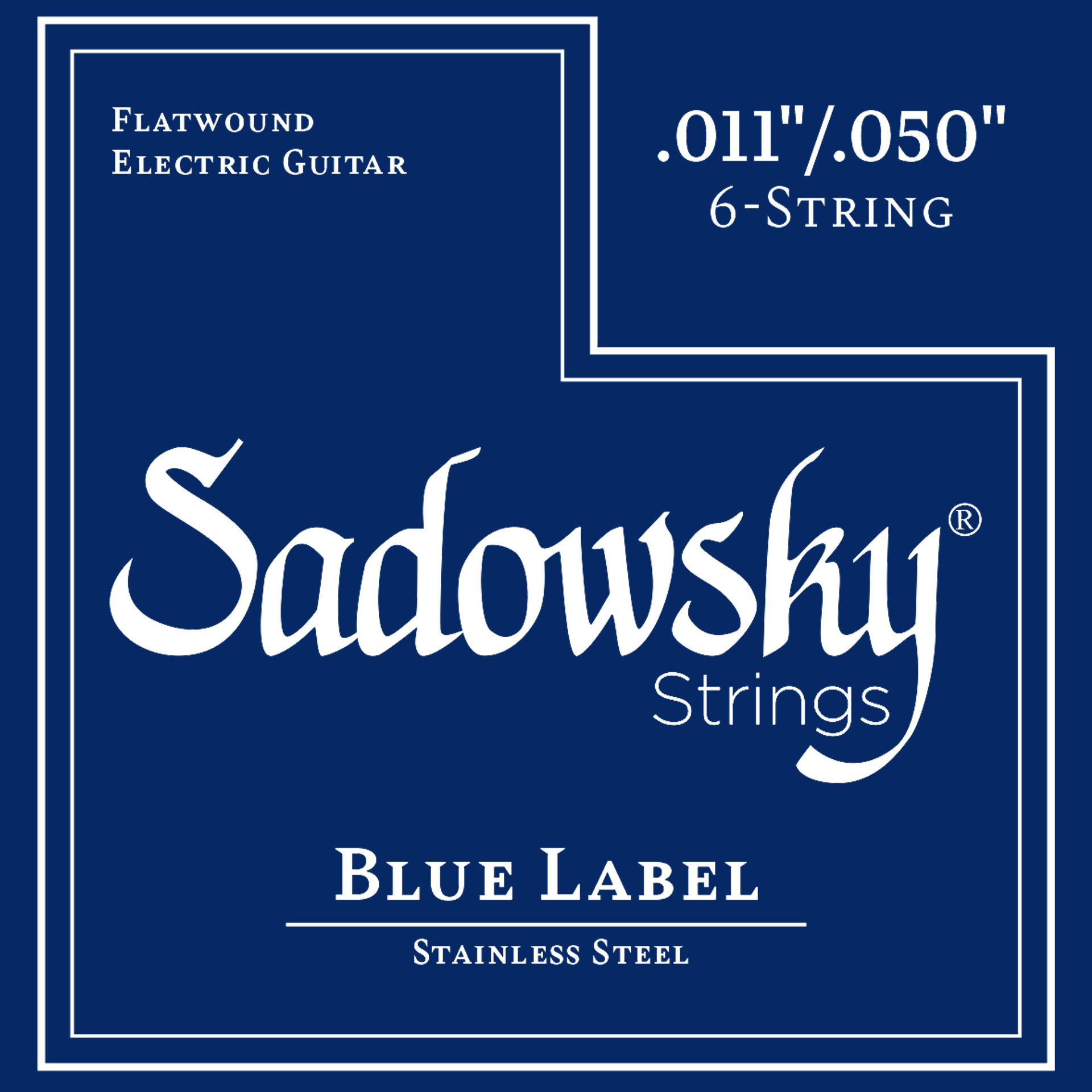 Sadowsky Blue Label Guitar String Set, Stainless Steel, Flatwound - 011-050