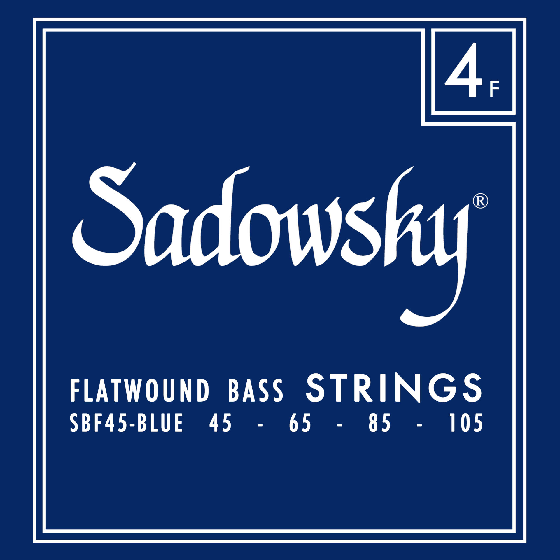 Sadowsky Blue Label Bass String Set - 4-String, Stainless Steel, Flatwound, Long Scale (34"), .045-.105