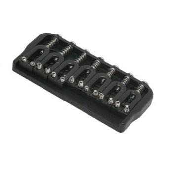 Hipshot Fixed Guitar Bridge for 7-String, .175" / 4.5 mm - Black