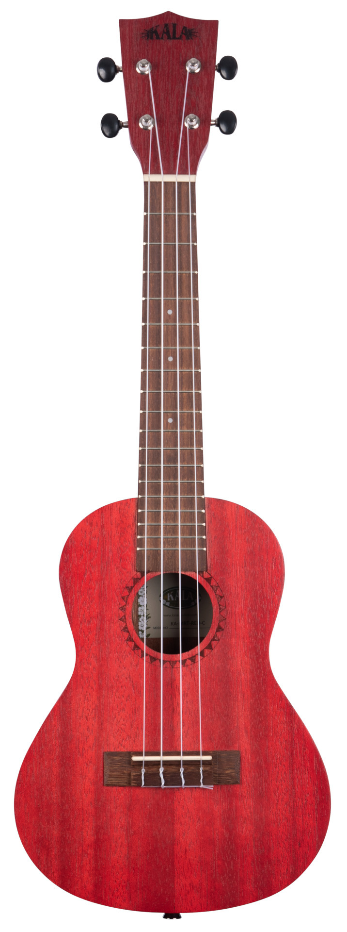KALA KA-MRT-RED-C - Adobe Red Watercolor Meranti Concert Ukulele