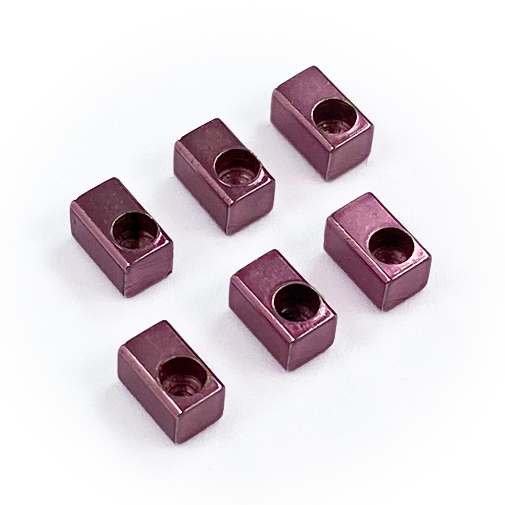 Floyd Rose FROSLIPKP - String Lock Insert Blocks, Stainless Steel, 6 pcs. - Pink Finish